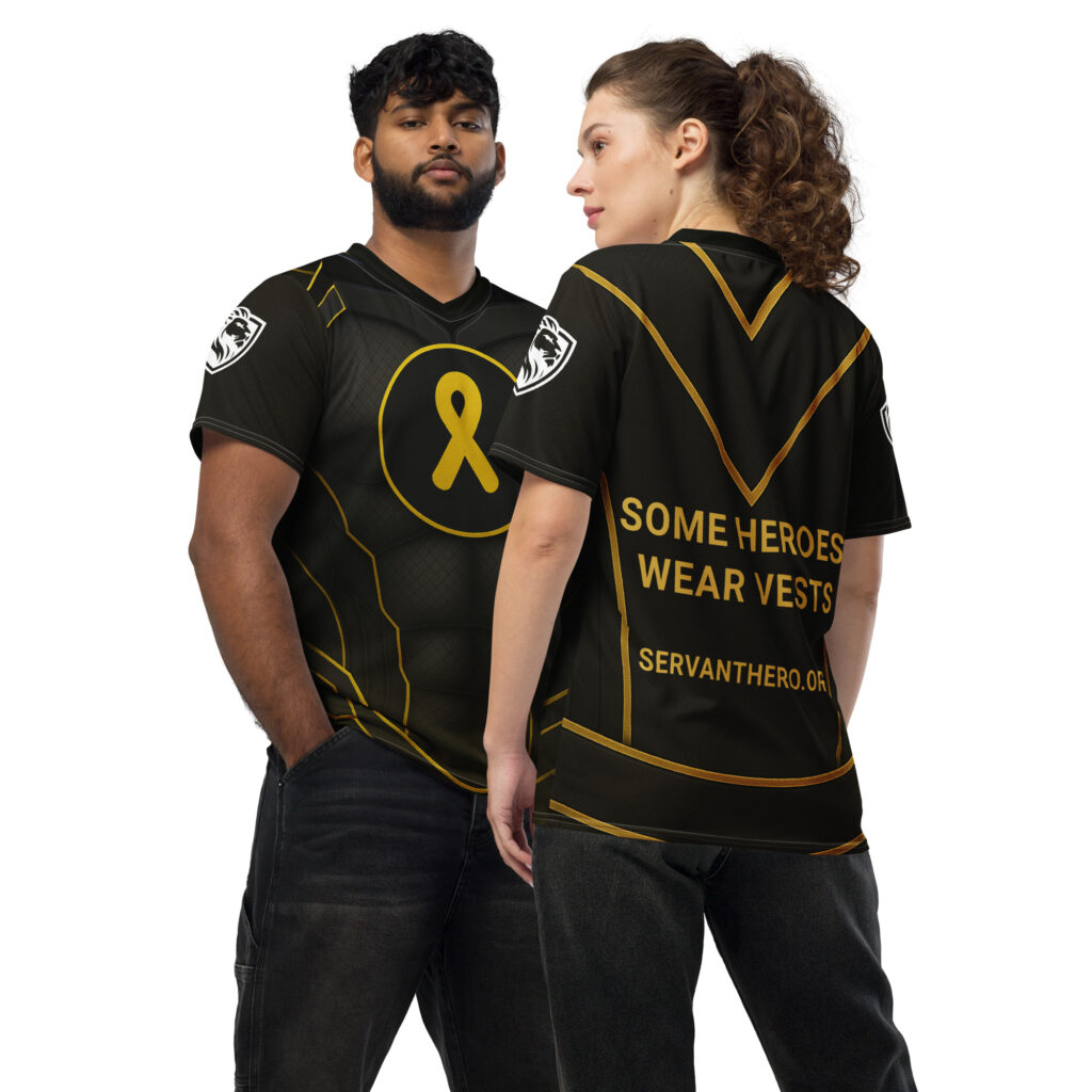 Servant Hero: Childhood Cancer Awareness Jersey (Black)