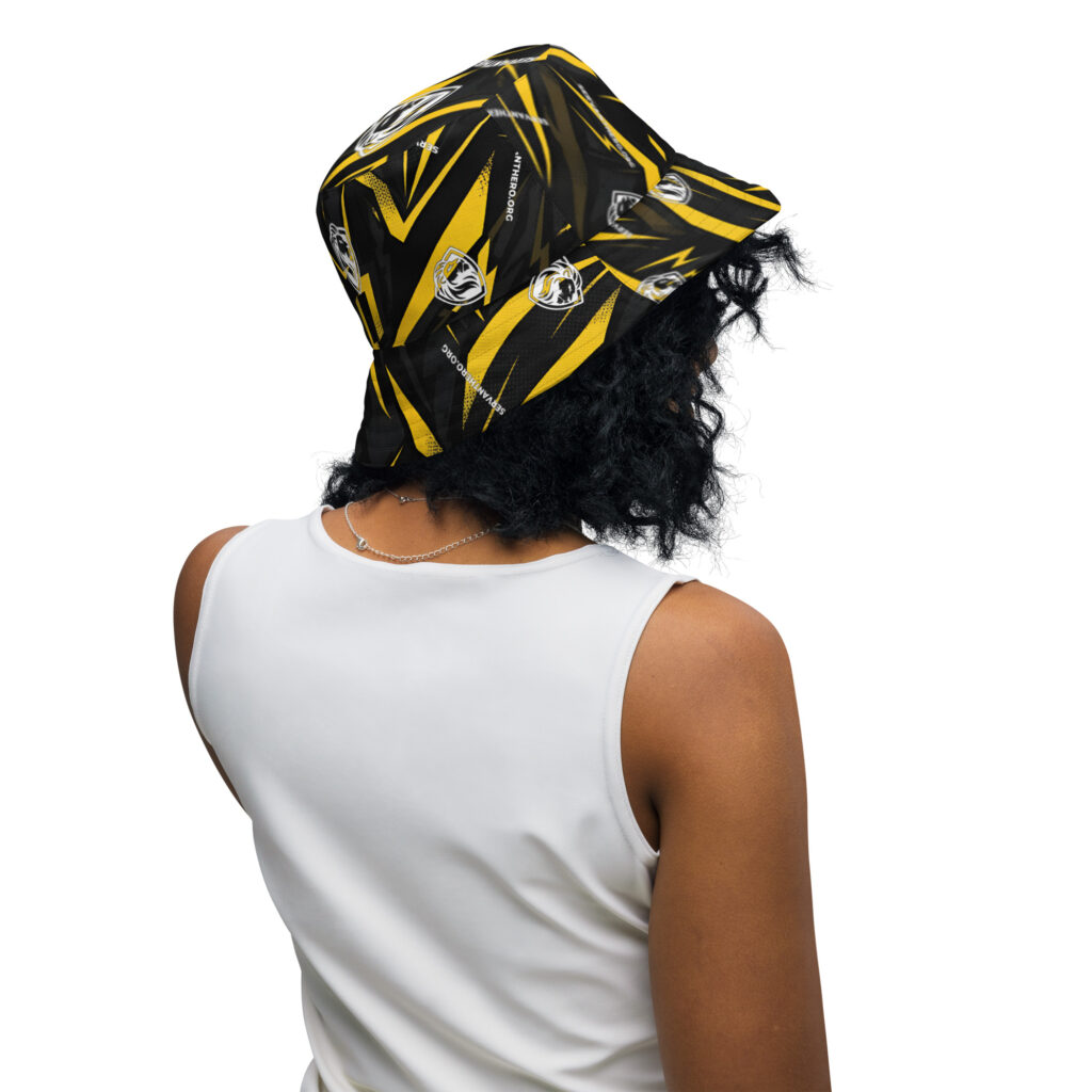 Black & Gold Power Edition Reversible bucket hat