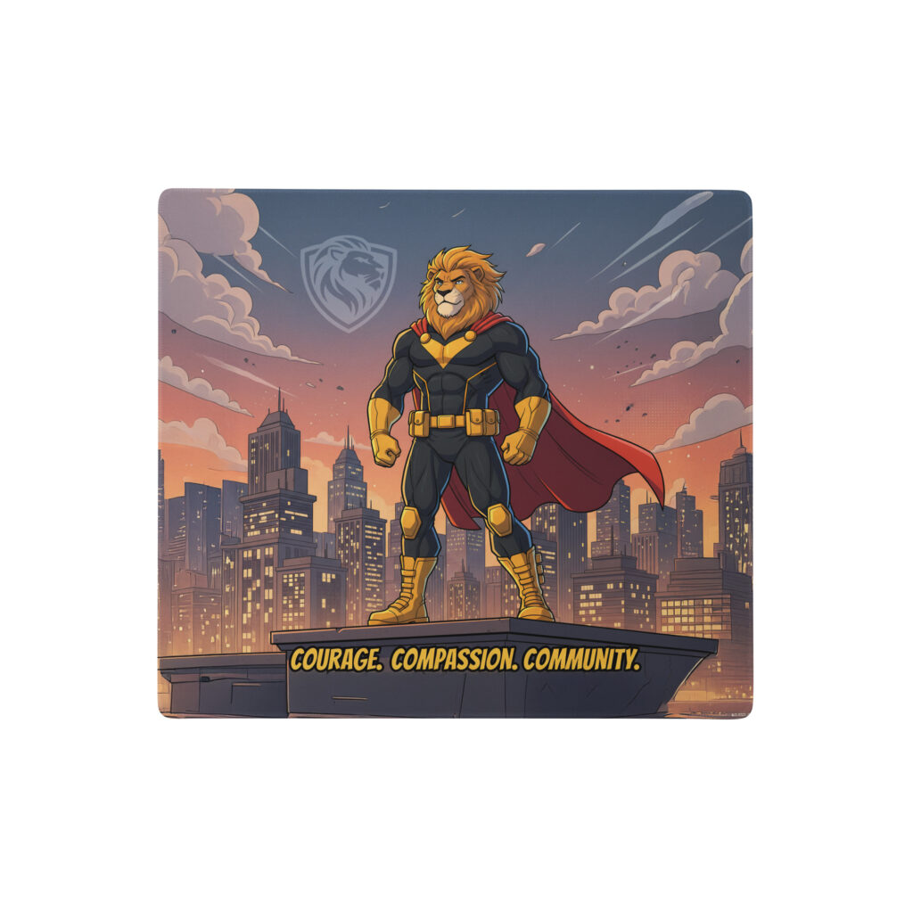 Servant Hero Gaming Mouse Pad – Courage. Compassion. Community.