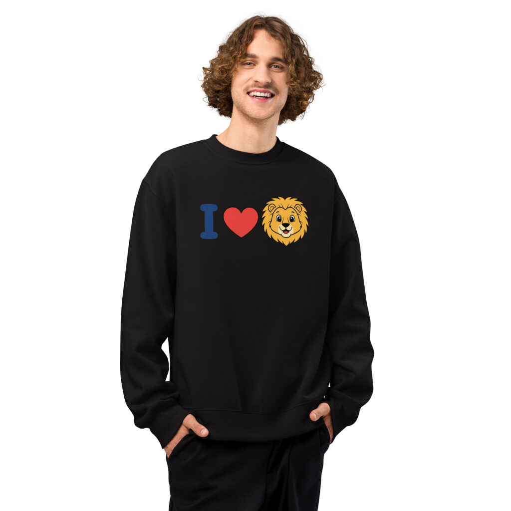 I ❤️ Lions Oversized heavyweight sweatshirt